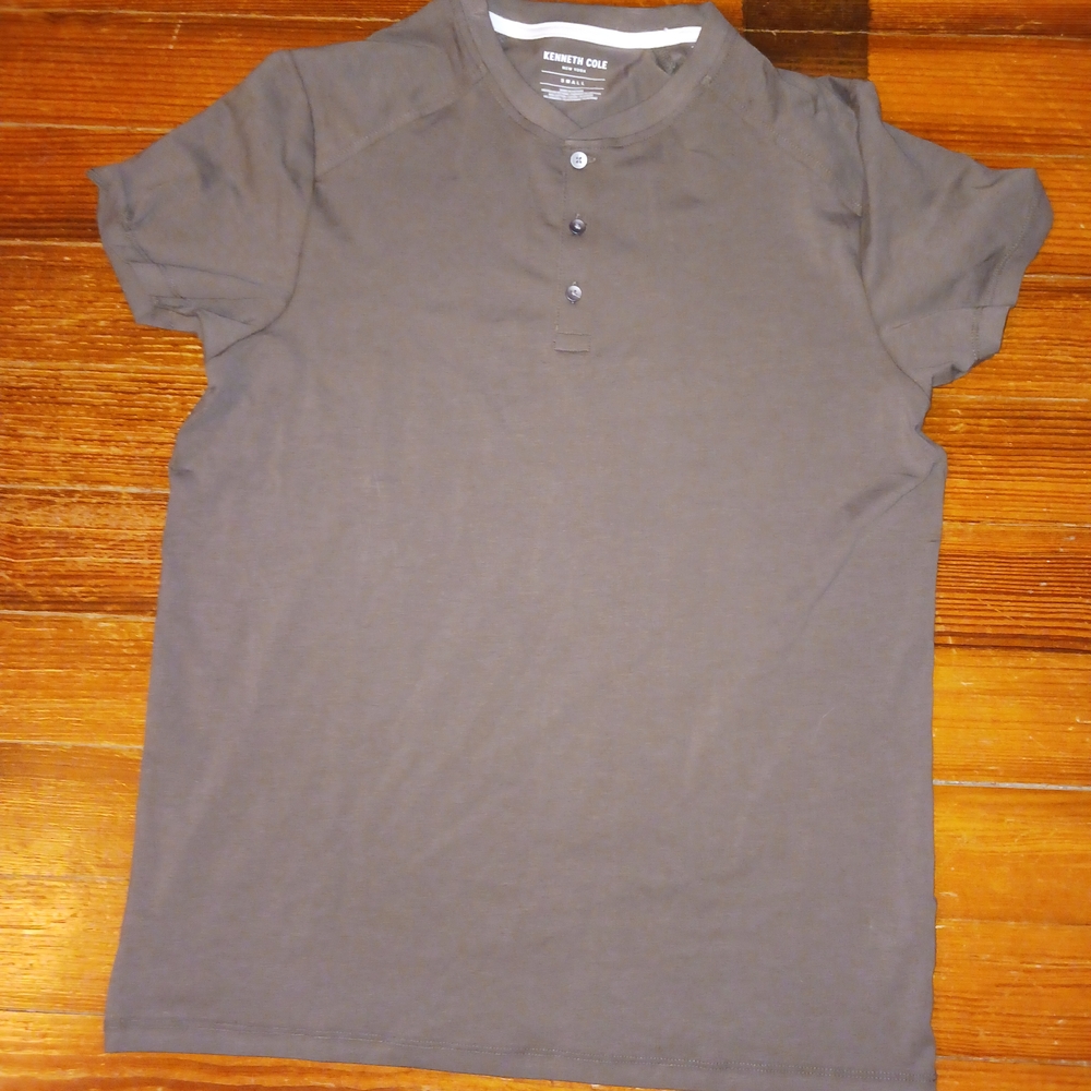 Men's Olive Green Henley Shirt- Size S